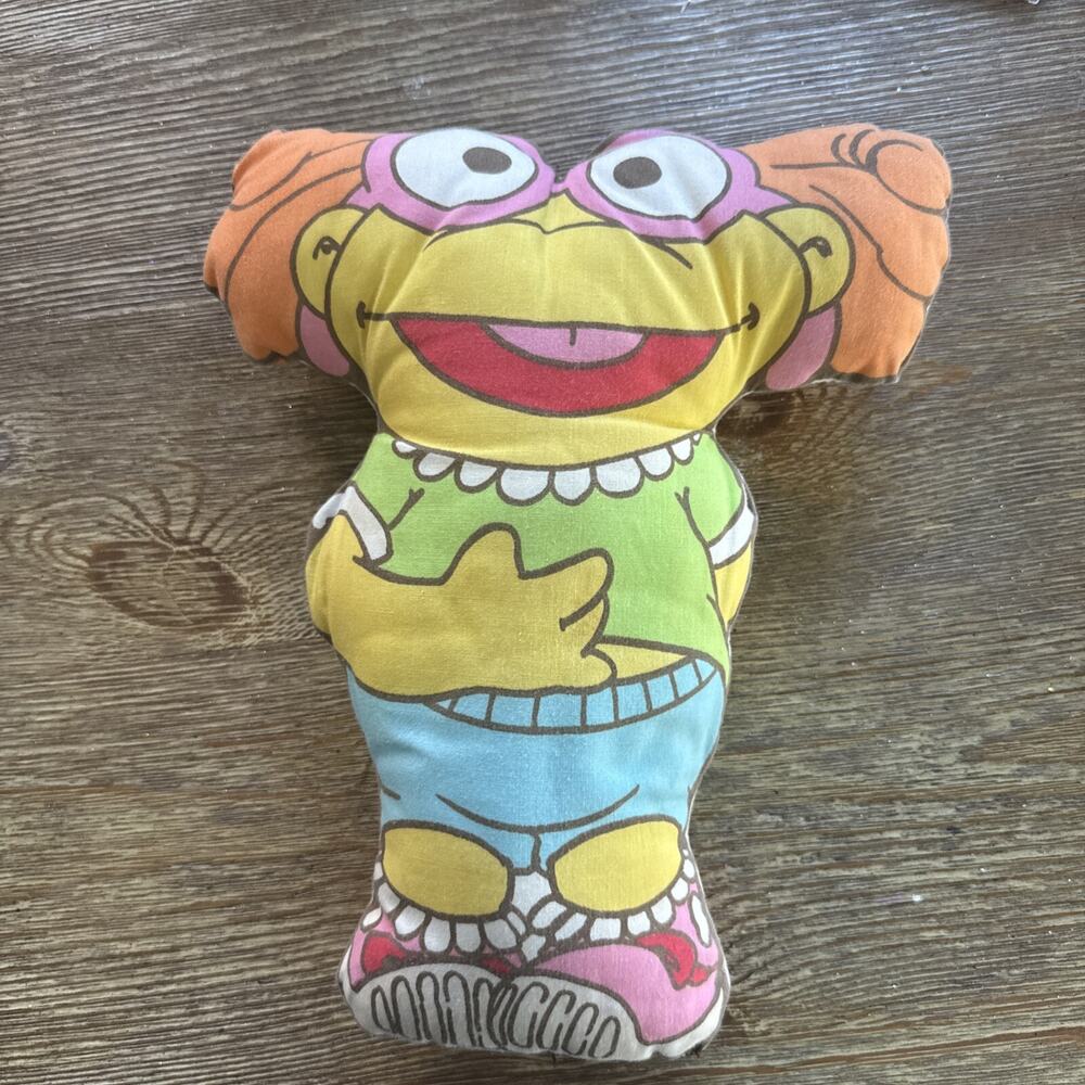 Vintage Muppet Babies Skeeter Fabric Pillow Plush Toy 80s Henson Muppets